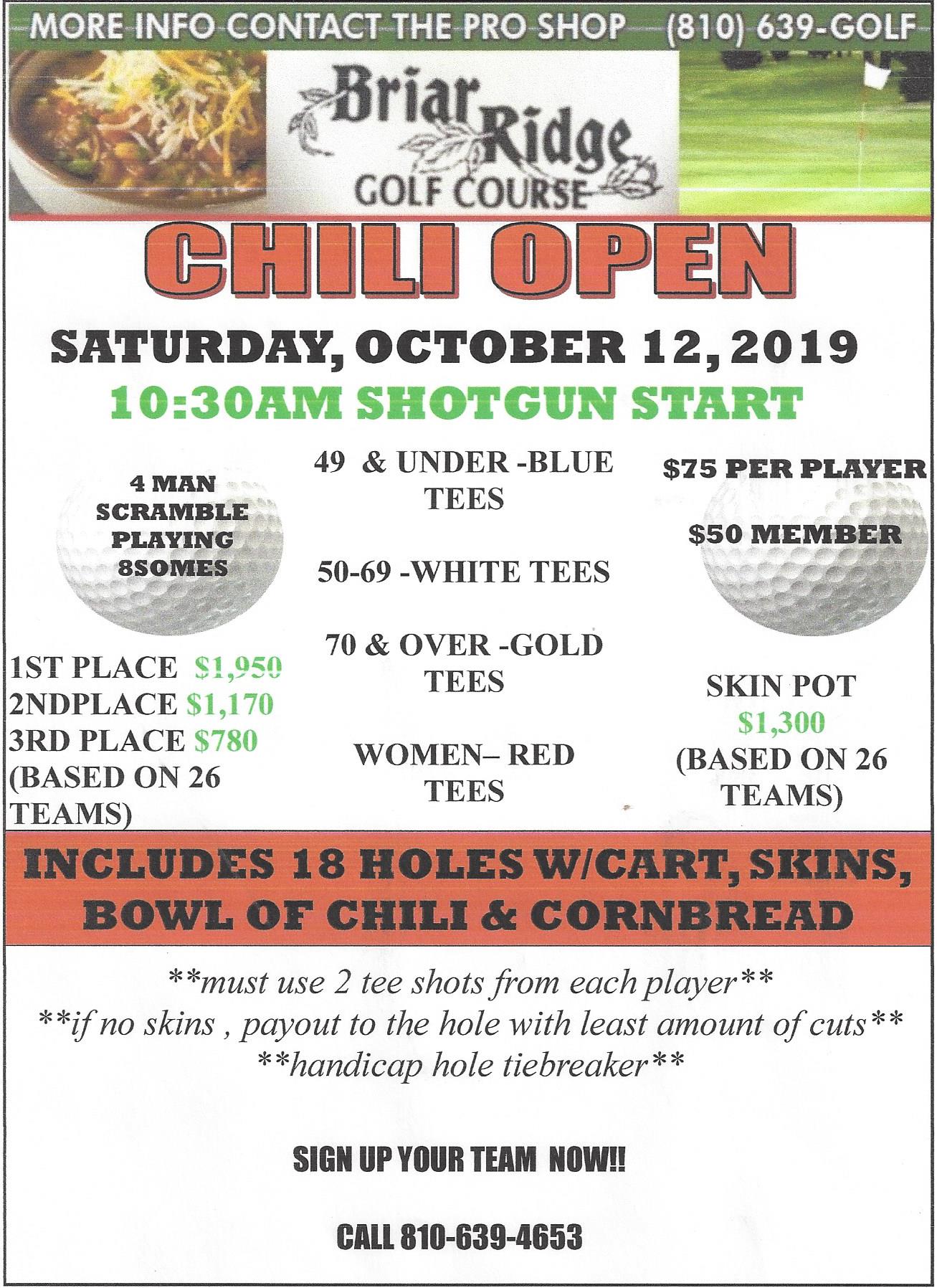 Chili Open Briar Ridge Golf Course