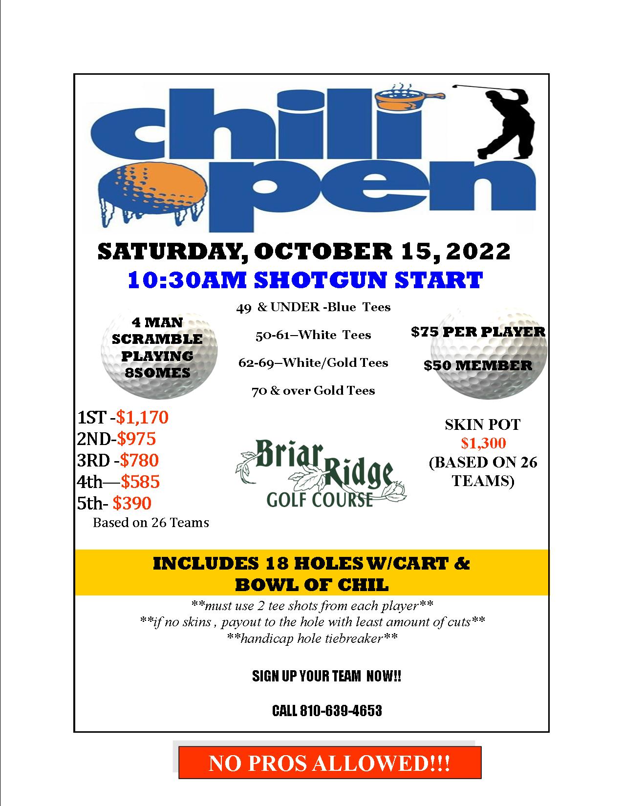 Chili Open Briar Ridge Golf Course